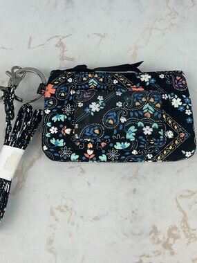 NEW Paisley Floral ID Card Money Wallet Holder with Matching Lanyard Cotton